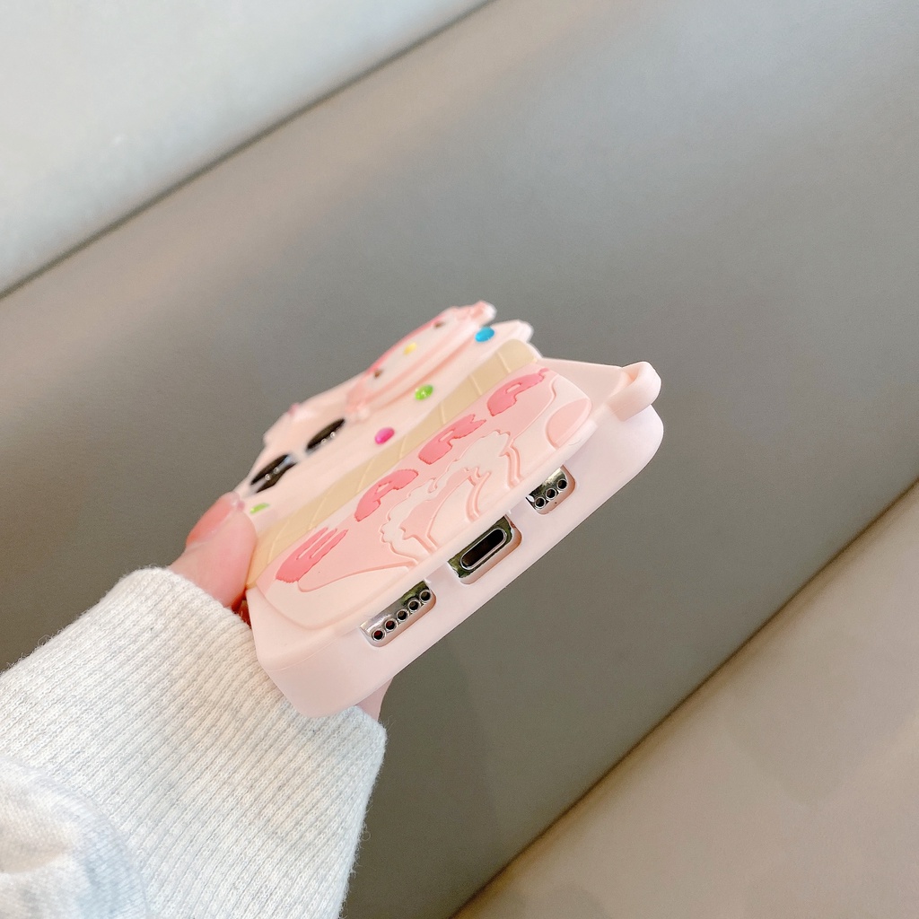 Ốp Điện Thoại TPU Mềm Chống Sốc Hình Que Kem / Mèo 3D Cho iPhone 13 12 11 14 Pro Max