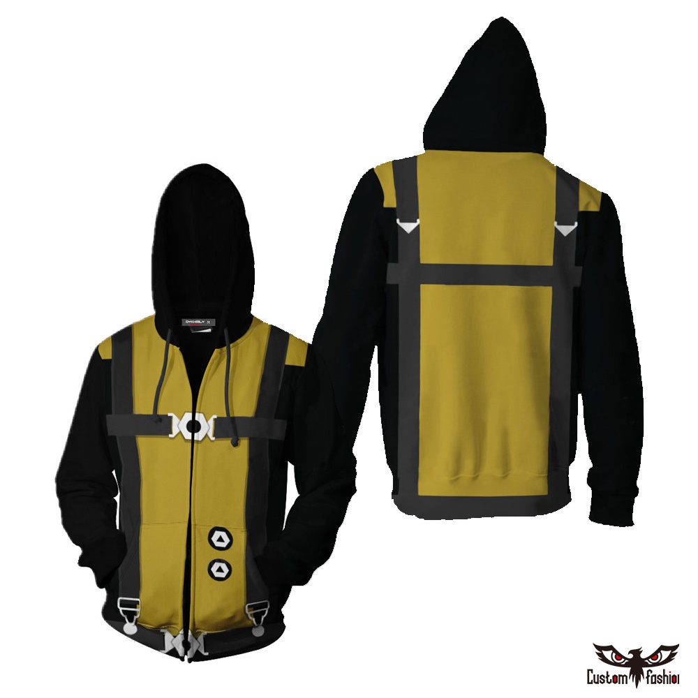 Áo Khoác Hoodie Tay Dài Có Khóa Kéo Hóa Trang Wolverine 3D Phong Cách Đường Phố Cho Nam