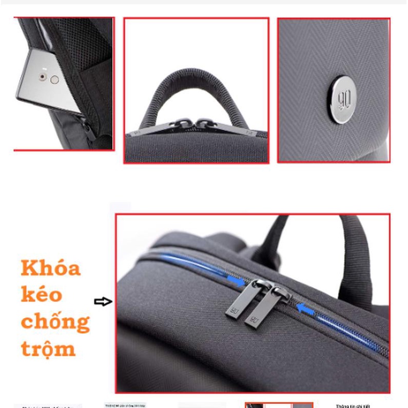 Balo đựng laptop Xiaomi 90 Point 201602/Ba lô Urban life style Gen2