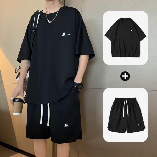 Áo Thun Lụa Lạnh Mỏng Tay Ngắn Thời Trang Mùa Hè Cho Nam