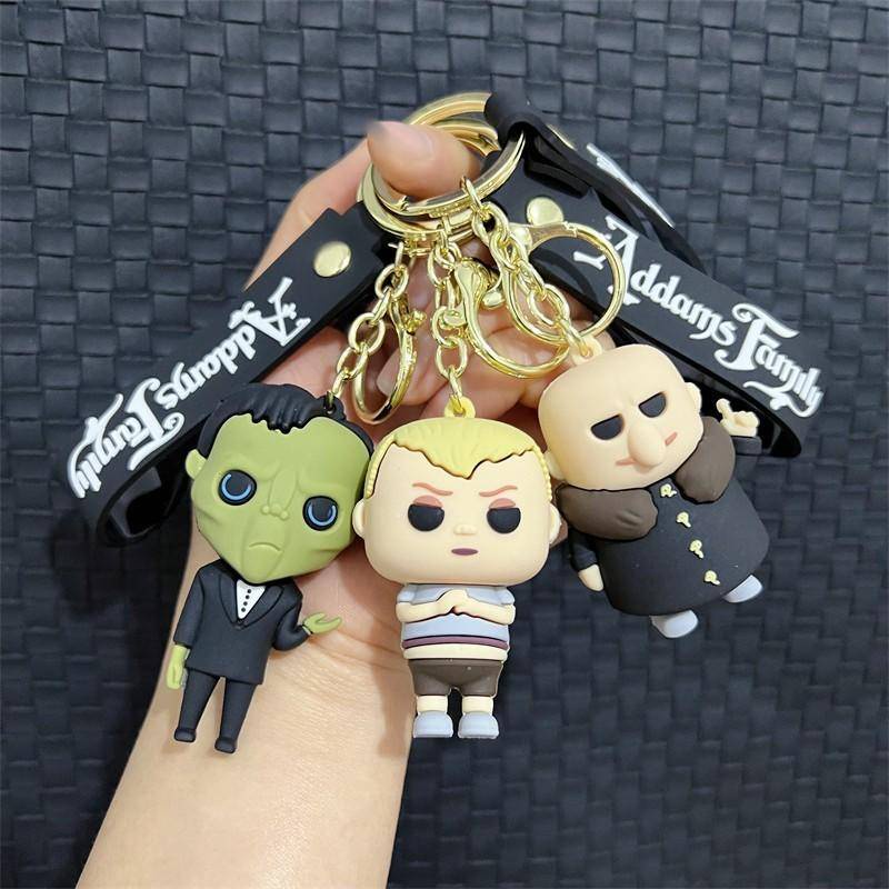 Mới Móc Khóa Nhựa PVC Adams Family Hình Nhân Vật Wednesday Dễ Thương