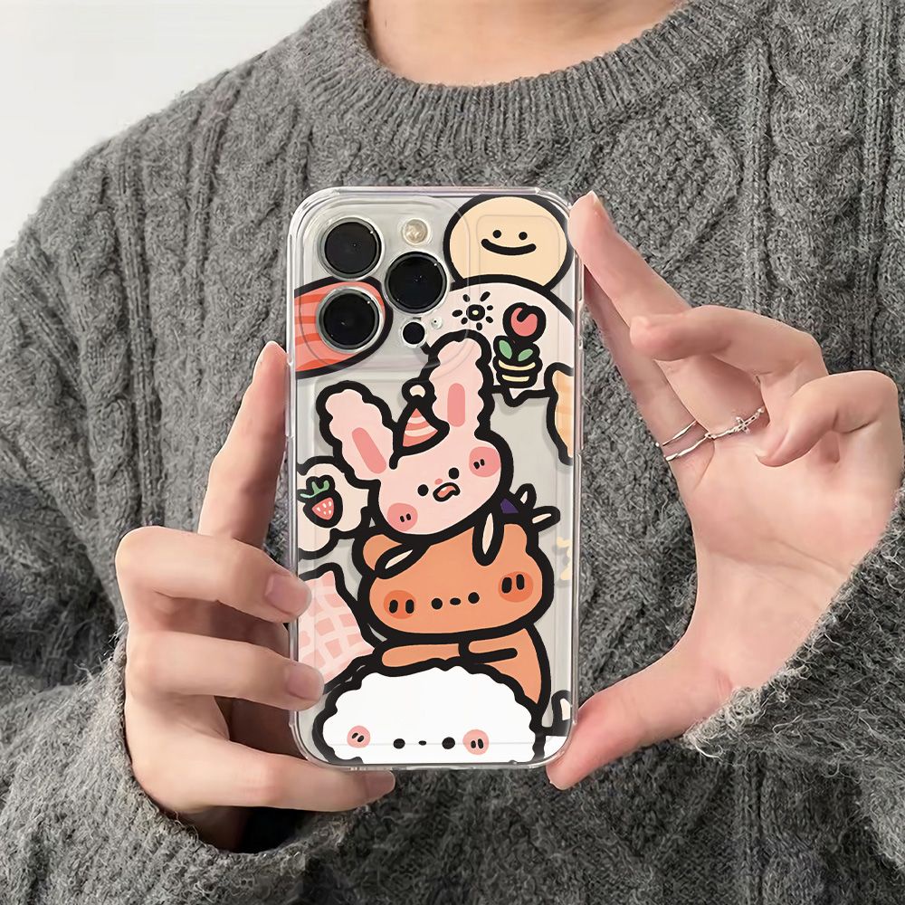 ✅Ốp Điện Thoại Mềm Chống Sốc Họa Tiết Động Vật Đơn Giản Xếp Chồng Lên Nhau Cho Apple max13 iPhone1214pro6ins Style 7811 Q7RP