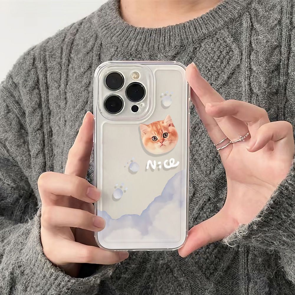 ✅Ốp Điện Thoại Mềm Chống Sốc Màu Xanh Dương Phong Cách Đơn Giản Cho Apple Orange plus13maxiPhone12 14pro 11 786ins JEI4