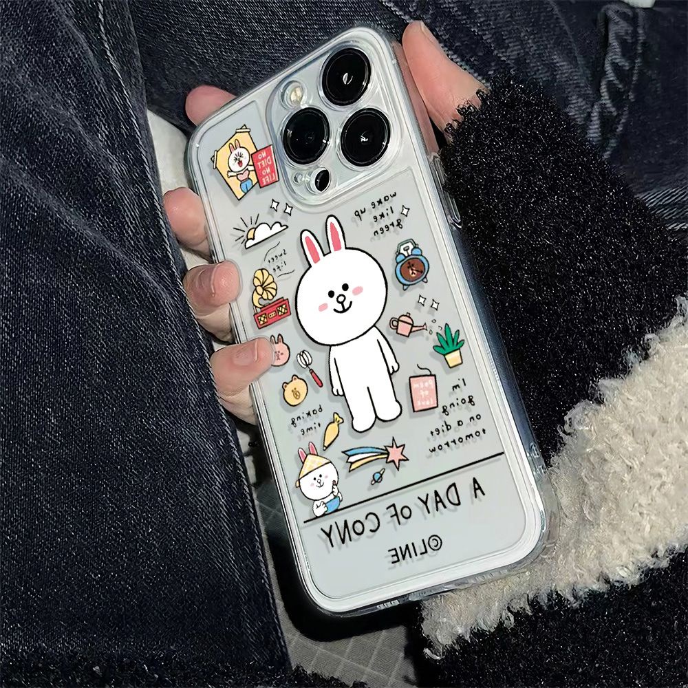 ✅Ốp Điện Thoại Mềm Chống Sốc Hình Thỏ Trắng Cho Iphone 7814Pro 12 maxplus 6In 13 11