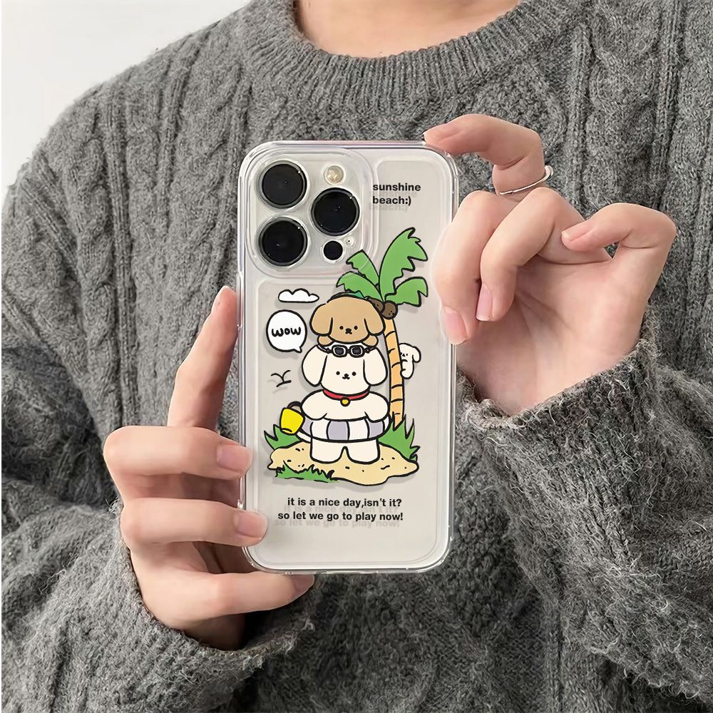 ✅Ốp Điện Thoại Mềm Chống Sốc Họa Tiết Cây Dừa Cho Iphone 78max 12 14pro11 13 6In QPBB