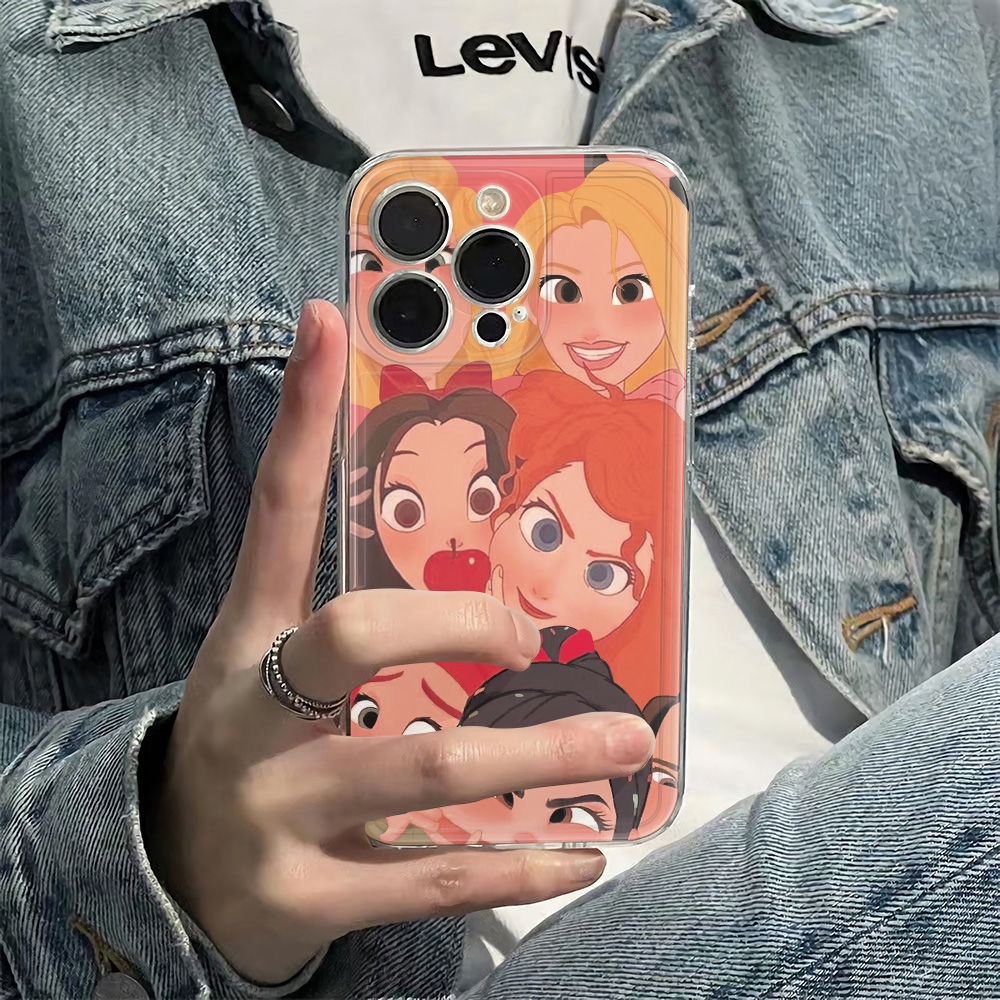 ✅Ốp Điện Thoại Dẻo Họa Tiết Hoạt Hình Công Chúa Dễ Thương Chống Sốc Cho Apple 78 plus 14Pro6Iniphone12 1311max RPKB