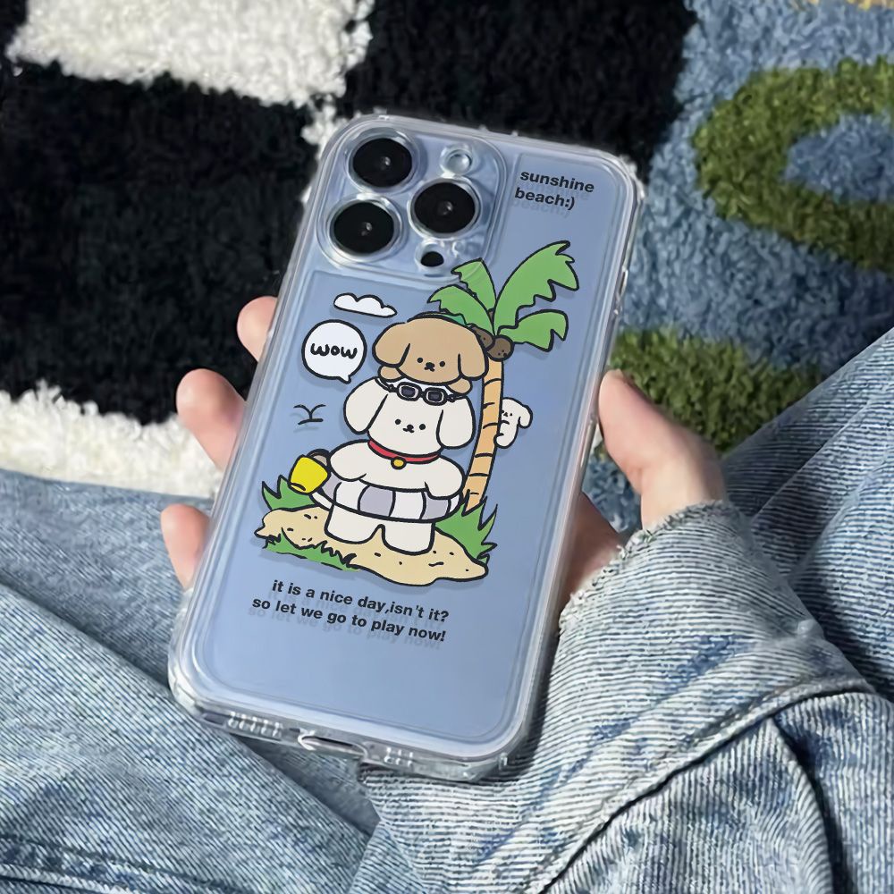 ✅Ốp Điện Thoại Mềm Chống Sốc Họa Tiết Cây Dừa Cho Iphone 78max 12 14pro11 13 6In QPBB