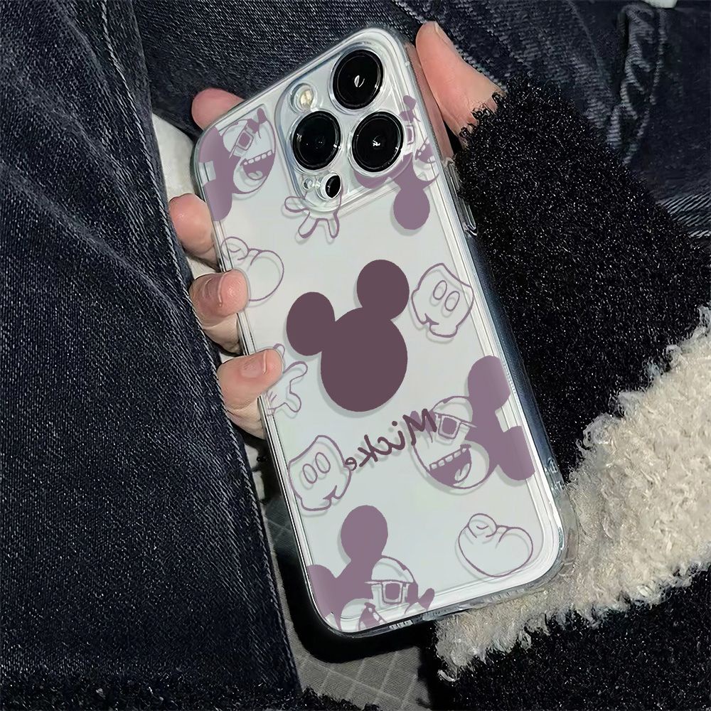 ✅Ốp Điện Thoại Mềm Chống Sốc Họa Tiết Hoạt Hình Đơn Giản Cho iPhone max14pro 12m Qi Plus6In 1378 11 AOPO