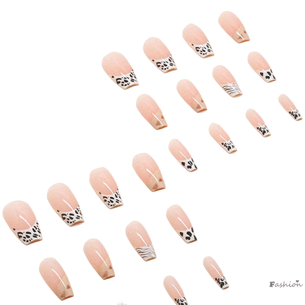 Móng Tay Giả Trong Mờ Họa Tiết Động Vật Nhiều Màu Sắc