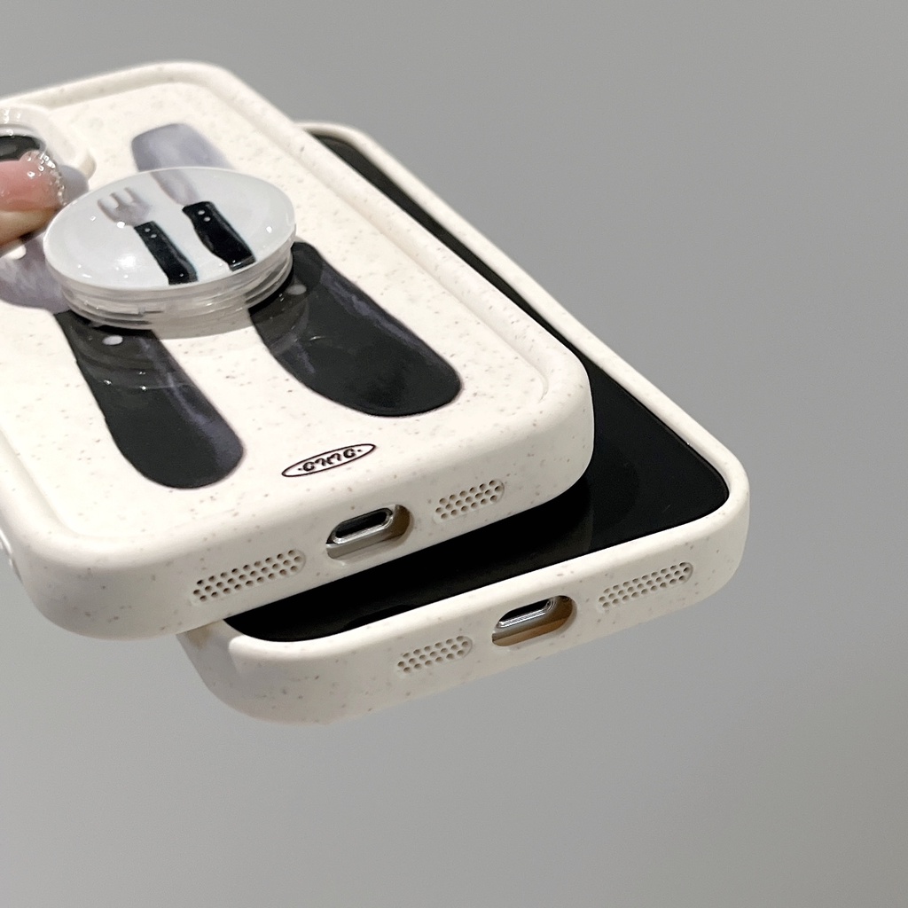 Ốp Điện Thoại Silicon TPU Mềm Chống Sốc Hình Chiếc Nĩa Đơn Giản Có Giá Đỡ Cho iPhone 13 12 11 14 Pro Max