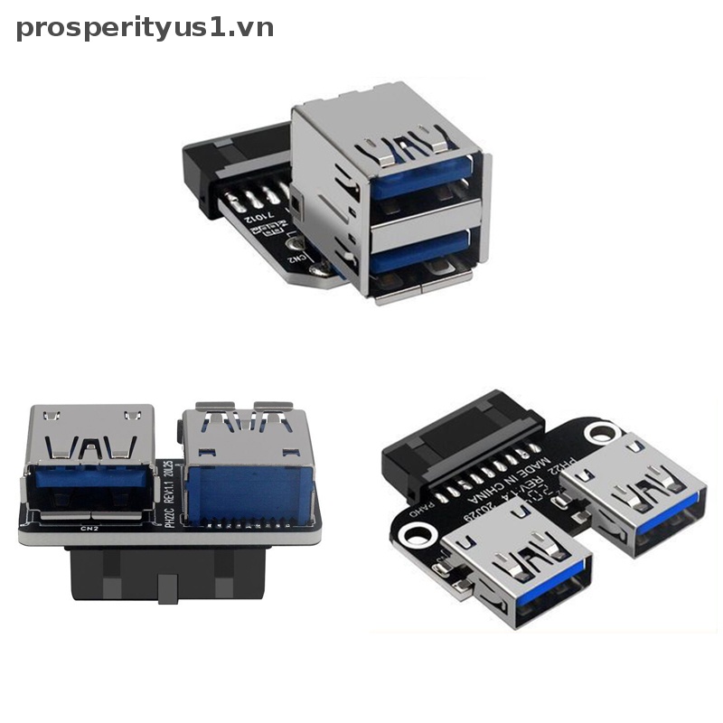 1 Bộ Chuyển Đổi USB 3.0 19 20 Pin Female Sang Dual USB 3.0 Mạnh Mẽ