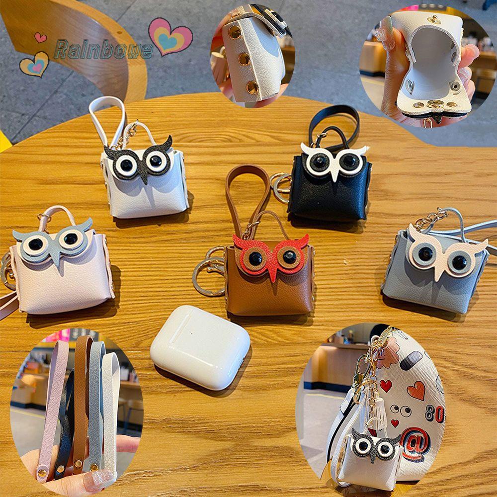 Móc Khóa Hình Cú Đính Kim Sa Cầu Vồng Xinh Xắn