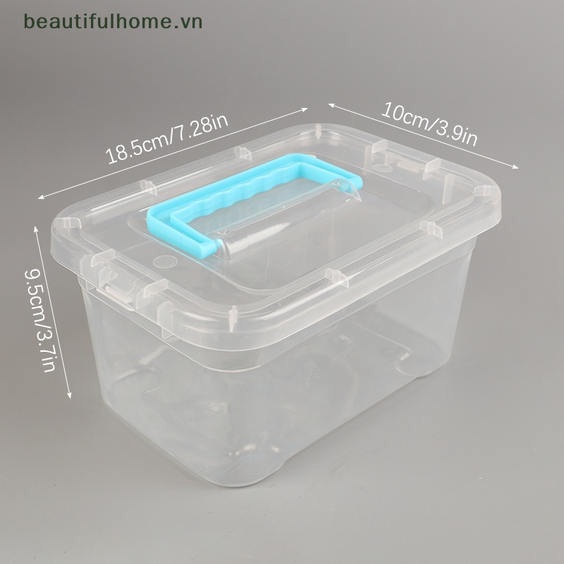 Hộp Nhựa Vuông Mini Trong Suốt Đựng Trang Sức Hạt Cườm