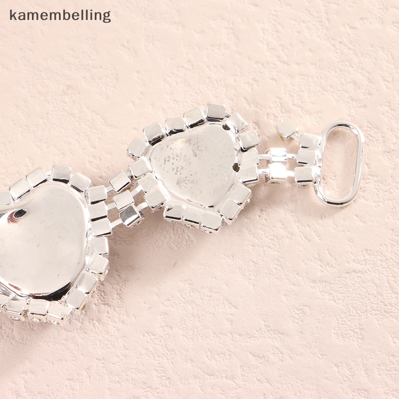 Kamembelling 1 Khóa Dây Xích Đồng Đính Đá Acrylic Hình Trái Tim Trang Trí Quần Áo / Đồ Đi Biển / Giày Trang Trí Đám Cưới