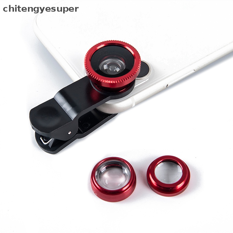 Bộ Lens Mắt Cá Góc Rộng 3 Trong 1 Cho Điện Thoại