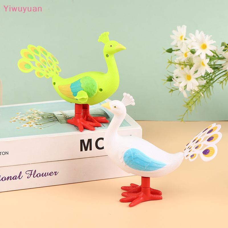 < Yiwuyuan > Đồ Chơi Lên Dây Cót Hình Chim Công Hoạt Hình Dễ Thương Cho Trẻ Em