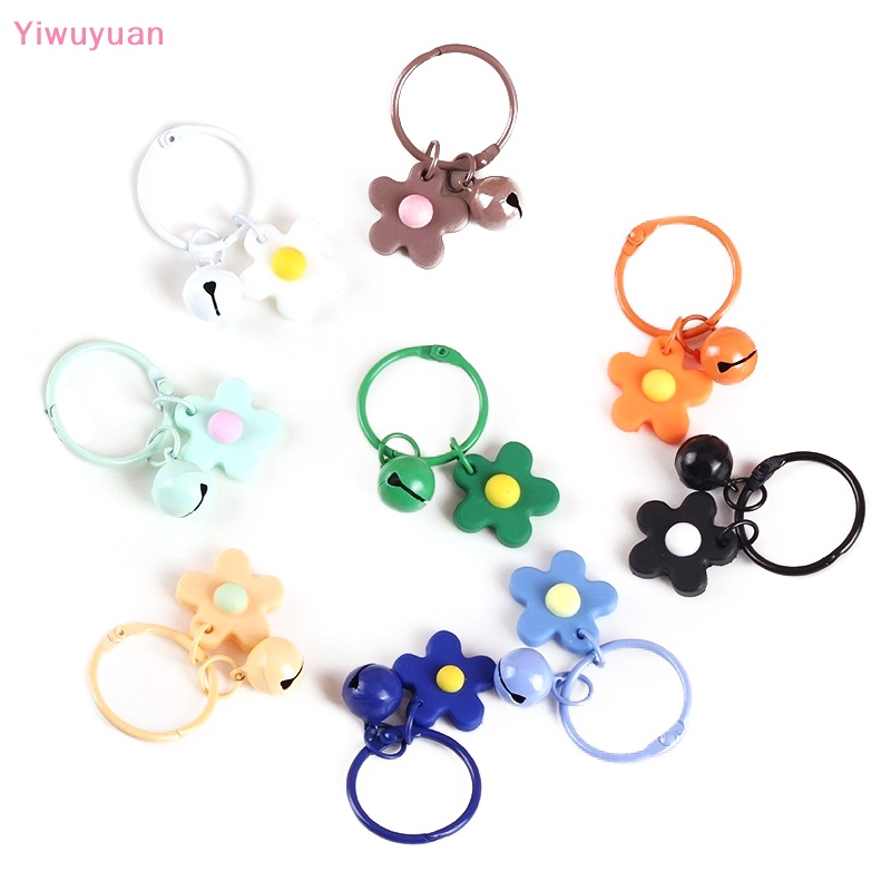 < Yiwuyuan > Móc Chìa Khóa Trang Trí Ba Lô / Ô Tô Hình Hoa Nhiều Màu Dễ Thương