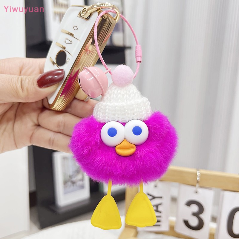 1 Móc Khóa Banh Lông Thỏ Nhiều Màu Mới
