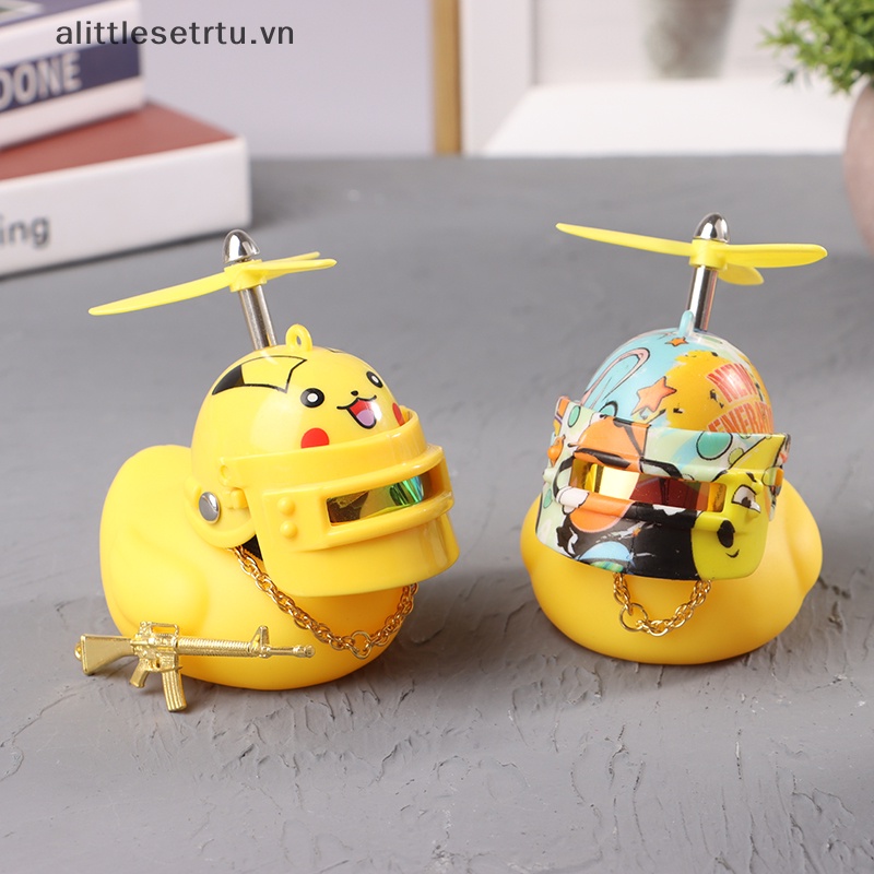 1 Vịt Vàng Đội Mũ Bảo Hiểm Trang Trí Xe Hơi