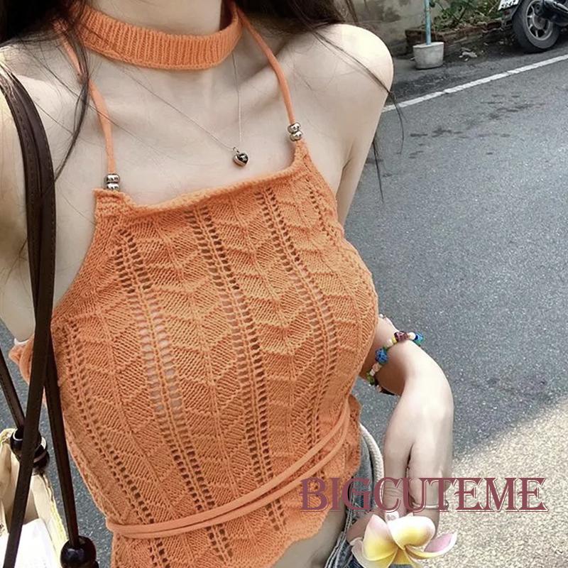 Áo Croptop Sát Nách Màu Trơn Ôm Dáng Thời Trang Mùa Hè Cho Nữ