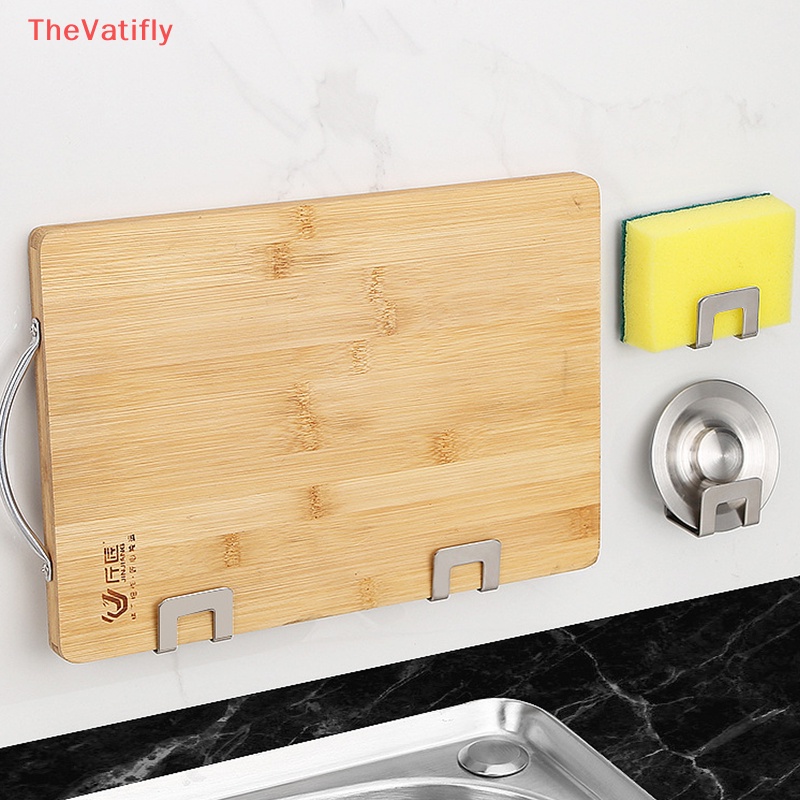 1 / 2 Giá Đỡ Mút Rửa Chén Bằng Thép Không Gỉ Tự Dính Tiện Dụng Cho Nhà Bếp