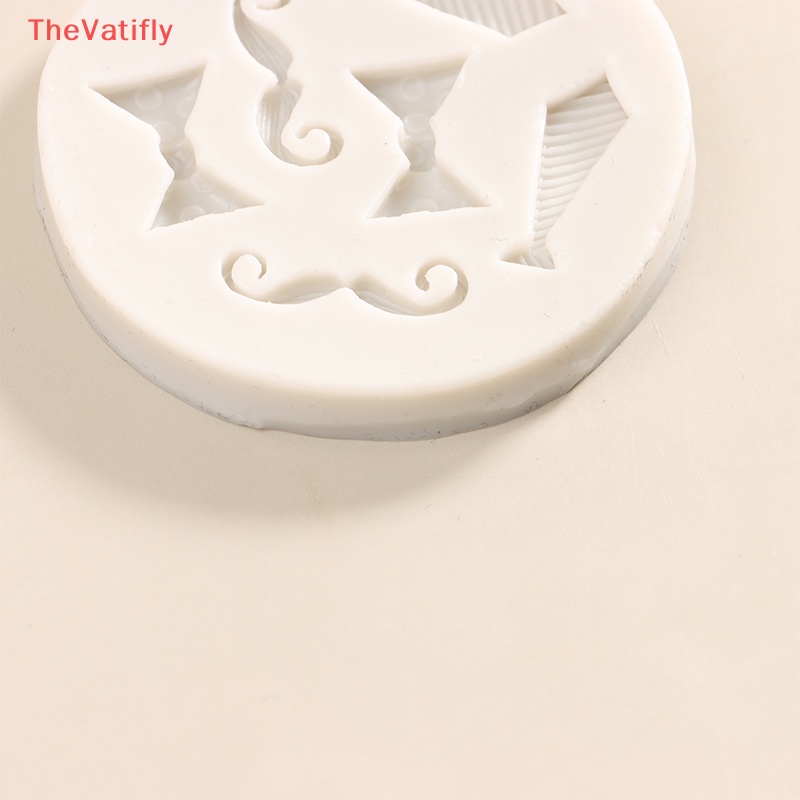 1 Khuôn Silicone Làm Bánh Cupcake Hình Râu Nơ DIY