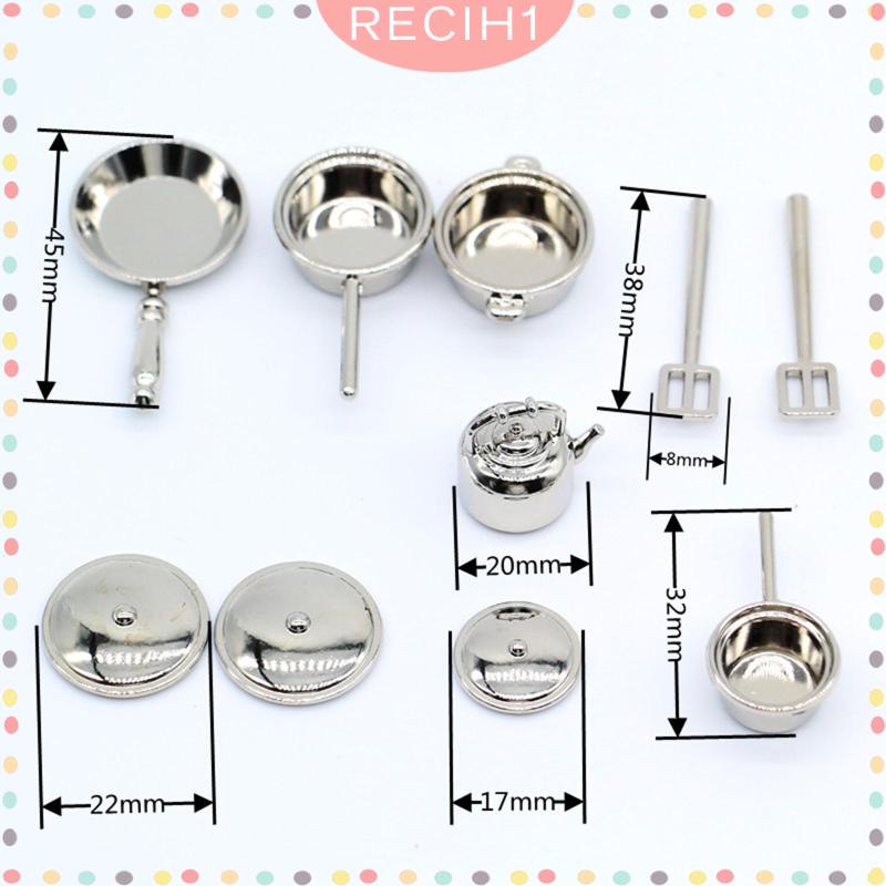 Set 10 Phụ Kiện Nấu Ăn Tỉ Lệ 1 / 12 Trang Trí Nhà Búp Bê