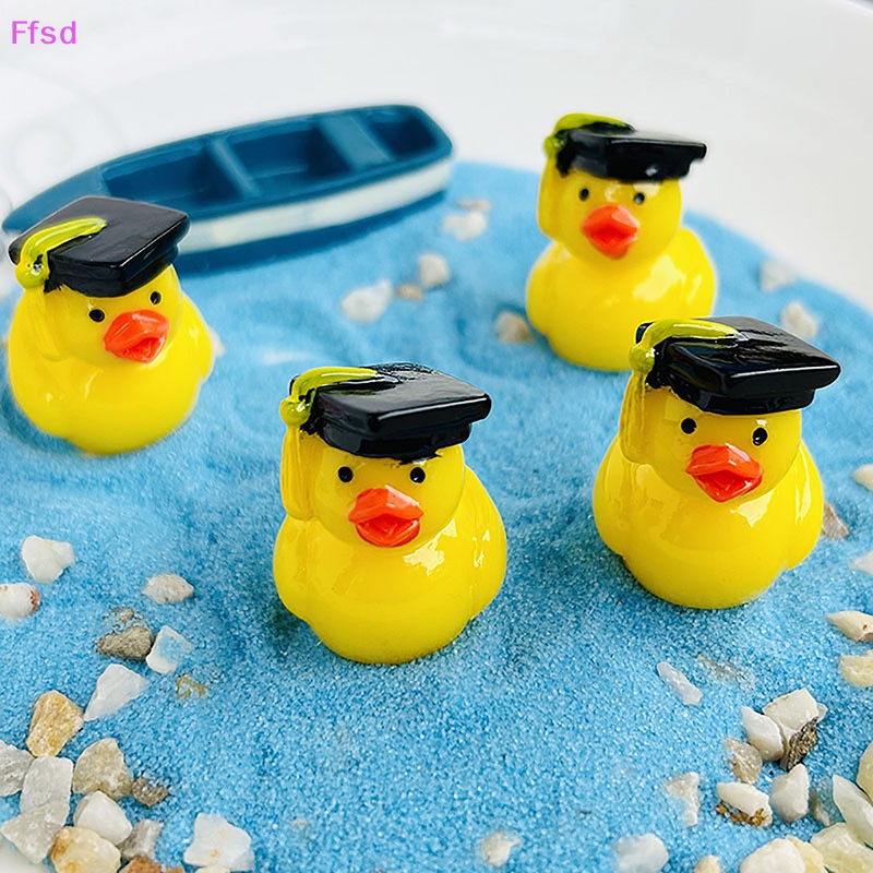 {Ffsd} Tượng Vịt Nhỏ Nhắn Bằng Resin Dễ Thương Trang Trí Tiểu Cảnh / Nhà Búp Bê
