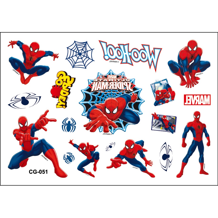 Hình Xăm Dán Hình Siêu Anh Hùng Marvel Đẹp Mắt