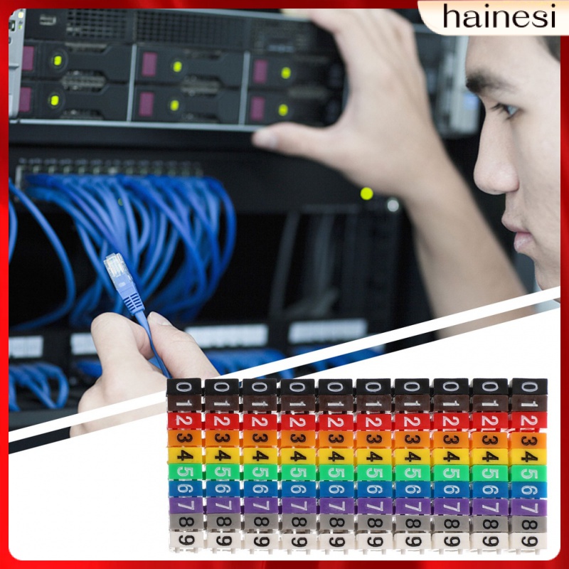 Set 100 Nhãn Đánh Dấu Dây Cáp Nhiều Màu Sắc Tiện Dụng