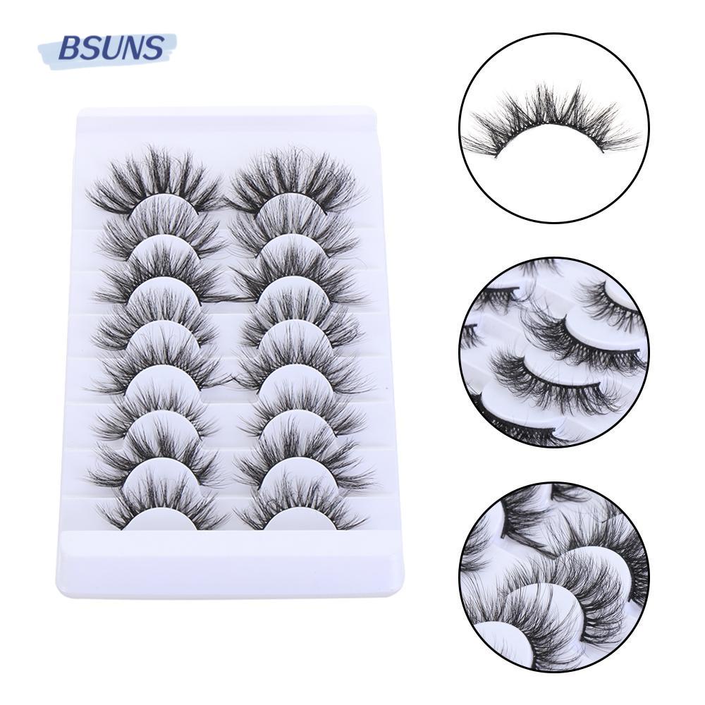 Set 8 Cặp Lông Mi Giả BSUNS SKONHED Không Xù Lông Mi