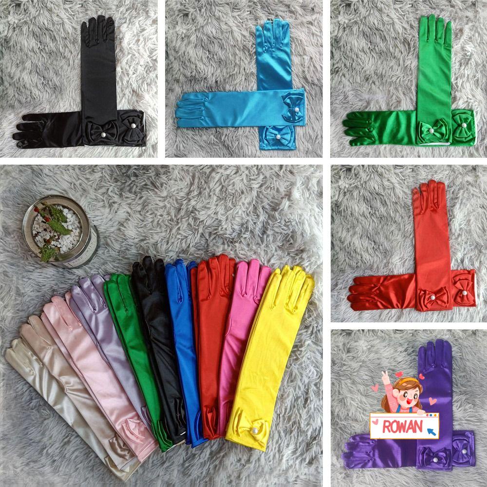 Găng Tay Dài Vải Satin Đính Kim Sa Dùng Biểu Diễn Nhảy Múa Cho Bé