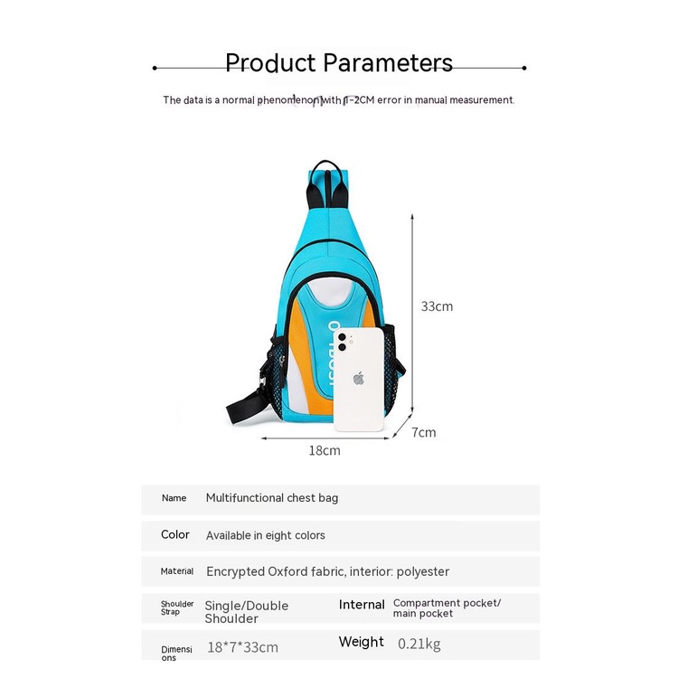 Túi Đeo Chéo Vải Oxford Đa Chức Năng Dành Cho Nam Nữ