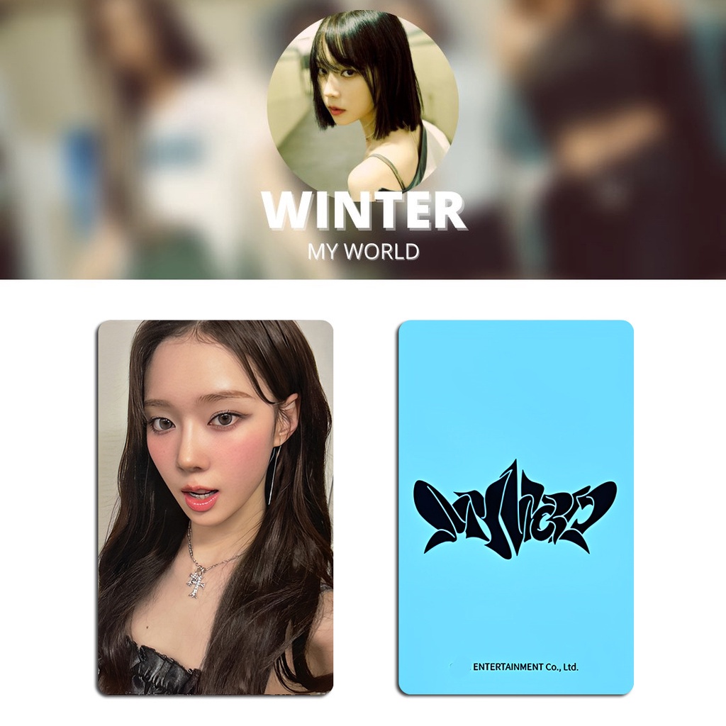 Album Ảnh Thẻ Bài Aespa New Album MY World EL Phiên Bản Đặc Biệt Everline POB Sưu Tầm