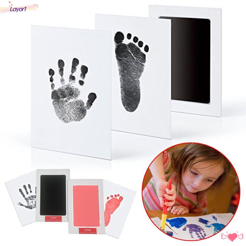 Layor1 Tấm Lót Khung Ảnh In Dấu Chân Tay Dùng Làm Quà Tặng Cho Bé Sơ Sinh