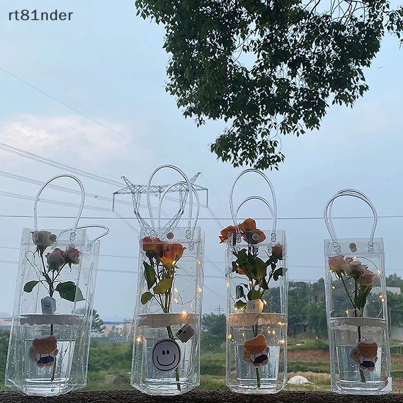 Rt Túi Tote Bằng PVC Trong Suốt Dùng Đựng Hoa DIY