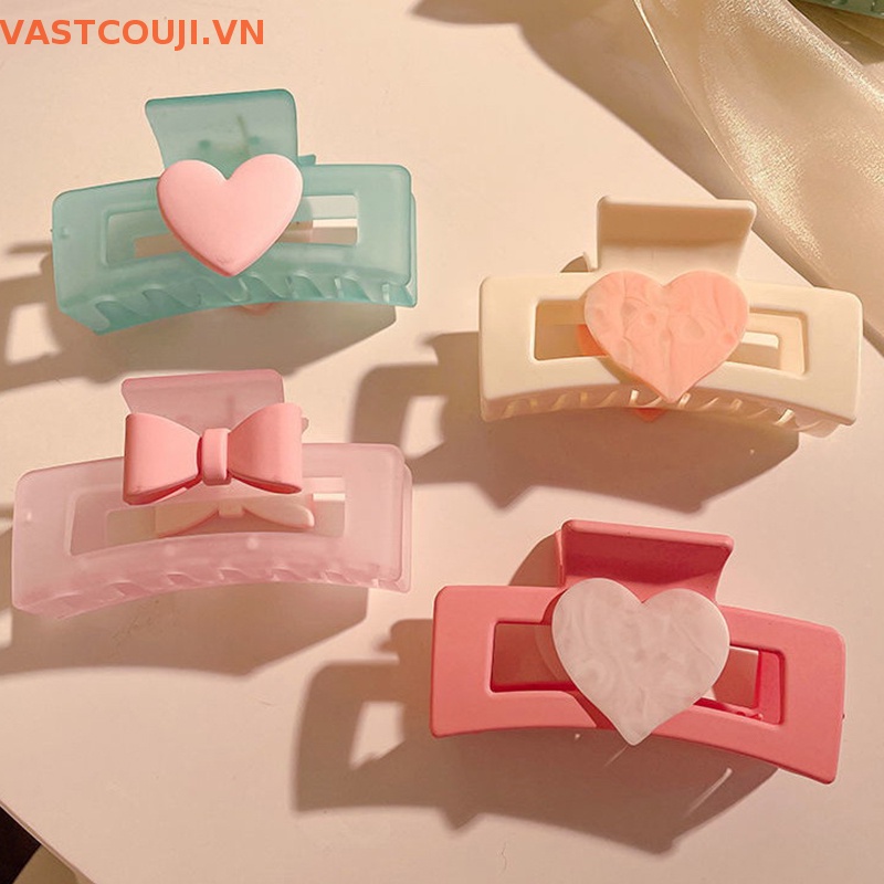 Kẹp Tóc Hình Nơ Trái Tim Xinh Xắn Cho Nữ