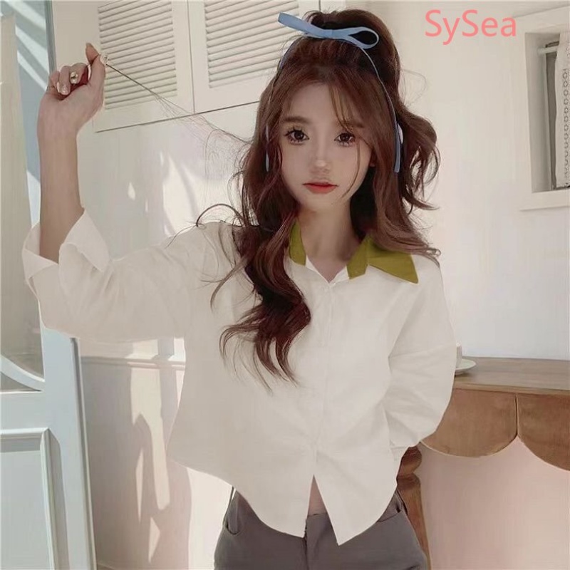 Áo Sơ Mi Cổ Polo Phong Cách Hàn Quốc Thời Trang Cho Nữ