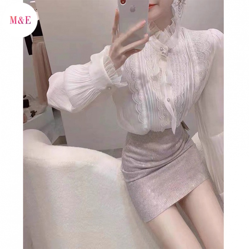 Set Áo Sơ Mi Và Chân Váy Thời Trang Cao Cấp 2023 Xiaoxiang