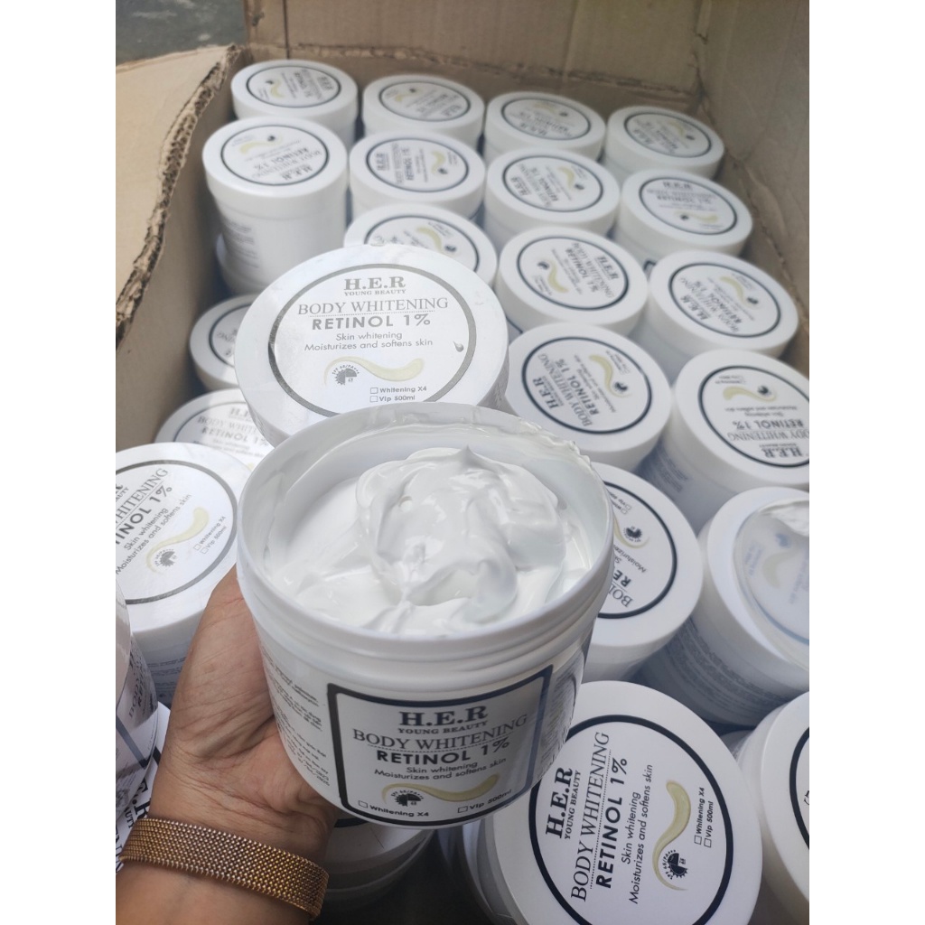 BODY HER-Body RETINOL trắng mạnh cực kì- hũ 500gr