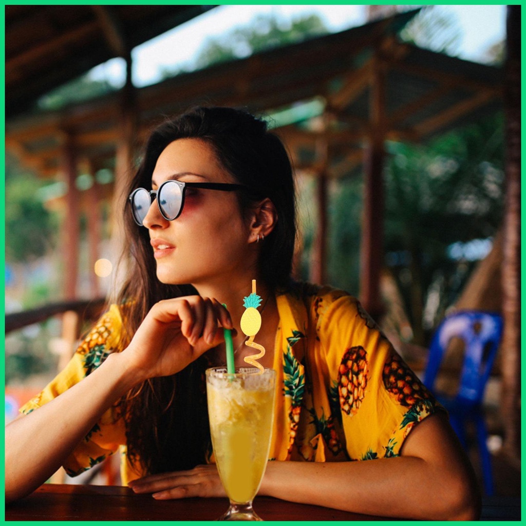 Bộ 4 Ống Hút Cong Bằng PVC Họa Tiết Hoạt Hình Dễ Thương Trang Trí Tiệc Sinh Nhật Cho Bé