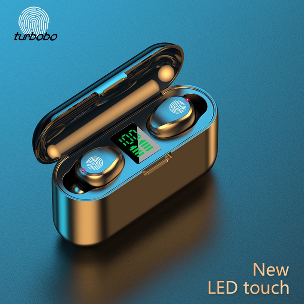 Tai Nghe Nhét Tai Bluetooth 5.1 Không Dây Cảm Ứng turbobo F9-13B Điện Thoại