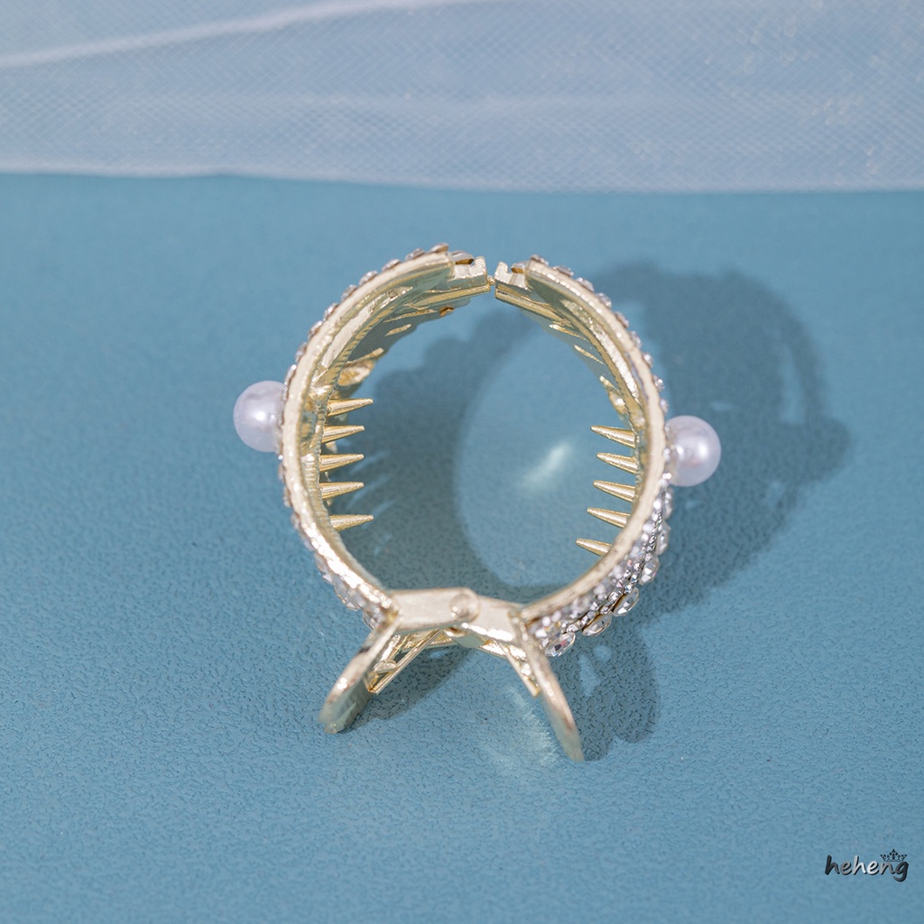 Kẹp Tóc Trang Trí Đính Đá &amp; Ngọc Trai