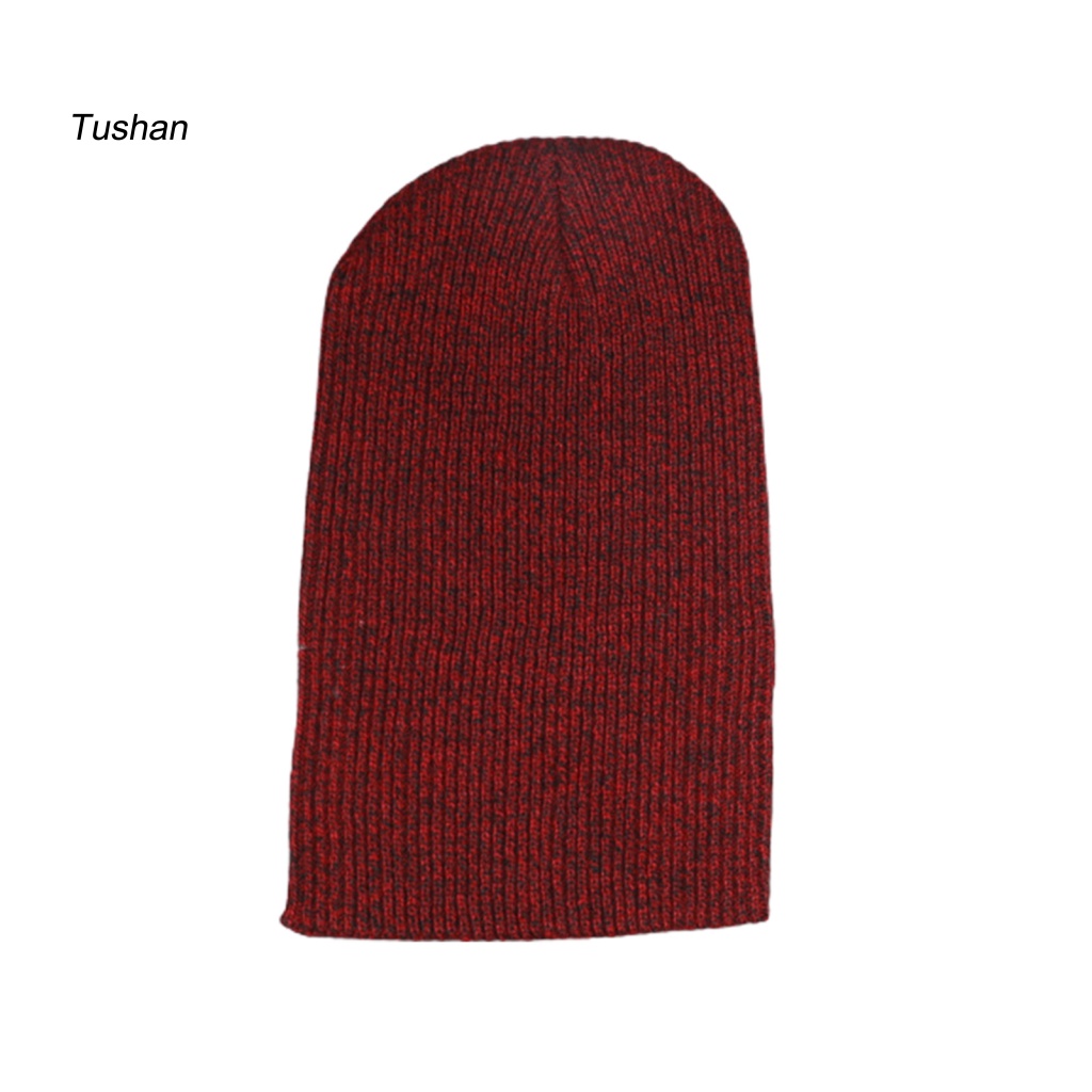 Mũ Beanie Dệt Kim Không Vành Màu Sắc Trơn Thời Trang Thu Đông Cho Nam Giới