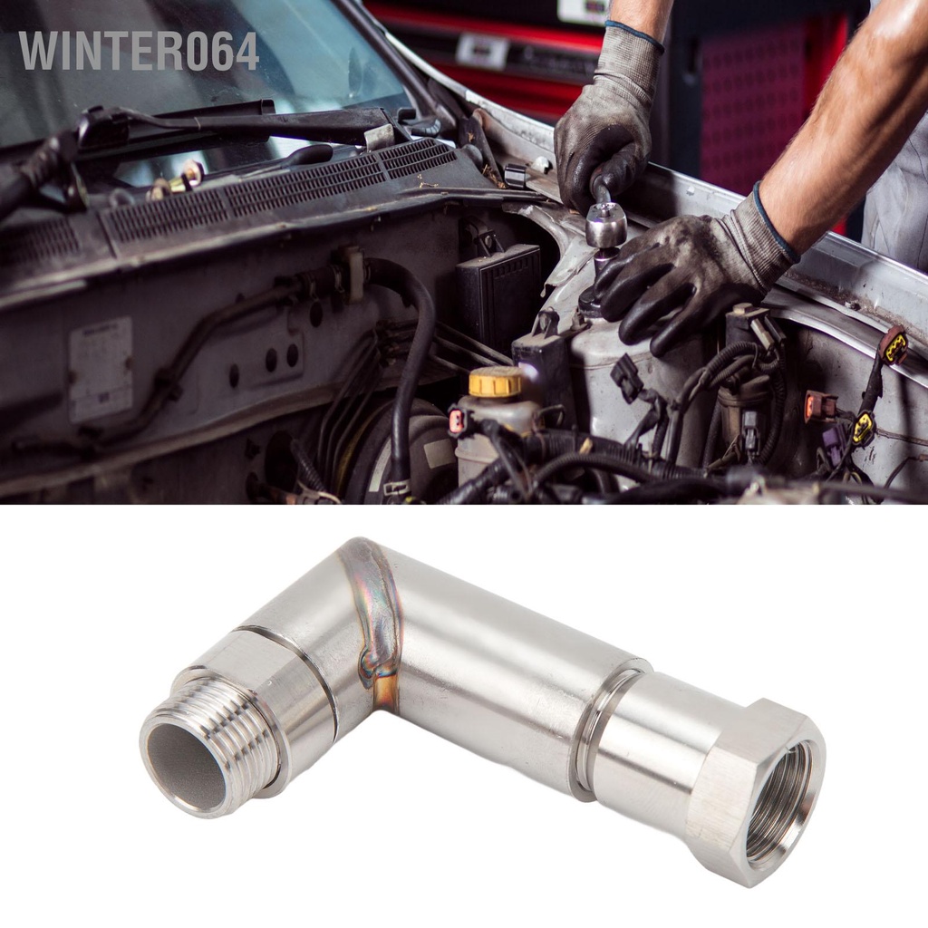 Winter064 Bộ mở rộng cảm biến oxy 90 ° Kết cấu thép có góc M18x1.5 Miếng đệm O2 cường độ cao