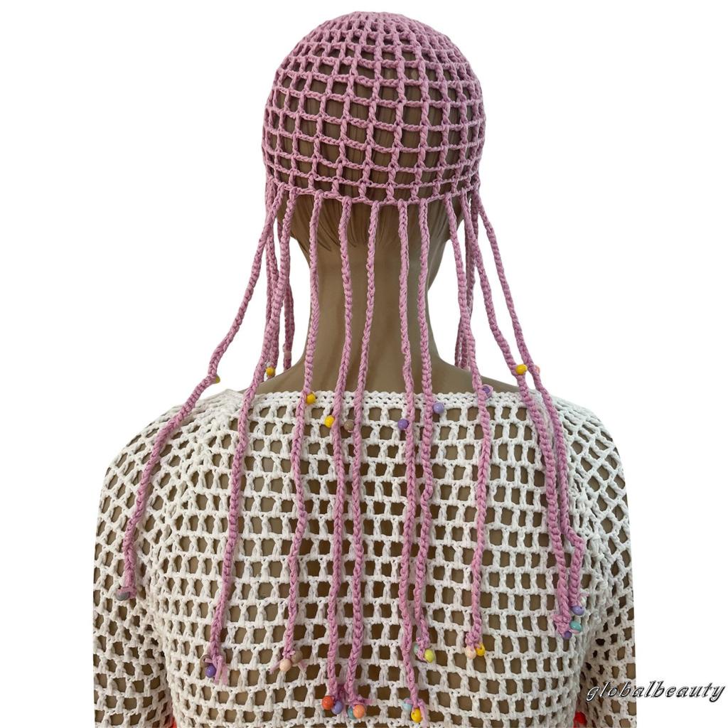 Mũ Beanie Đan Len Thủ Công Đính Hạt Thời Trang Cho Nữ