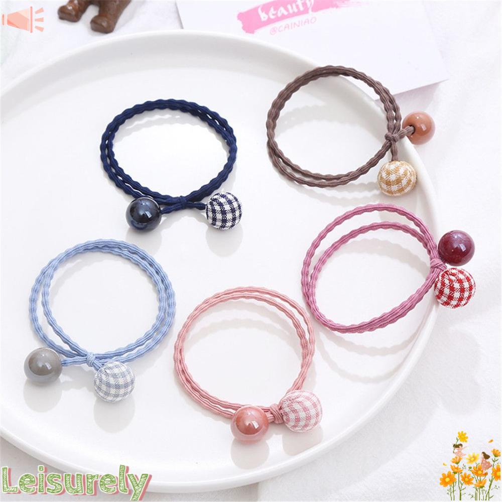 Dây Cột Tóc Co Giãn Đính Bóng Lông Dễ Thương Cho Bạn Gái