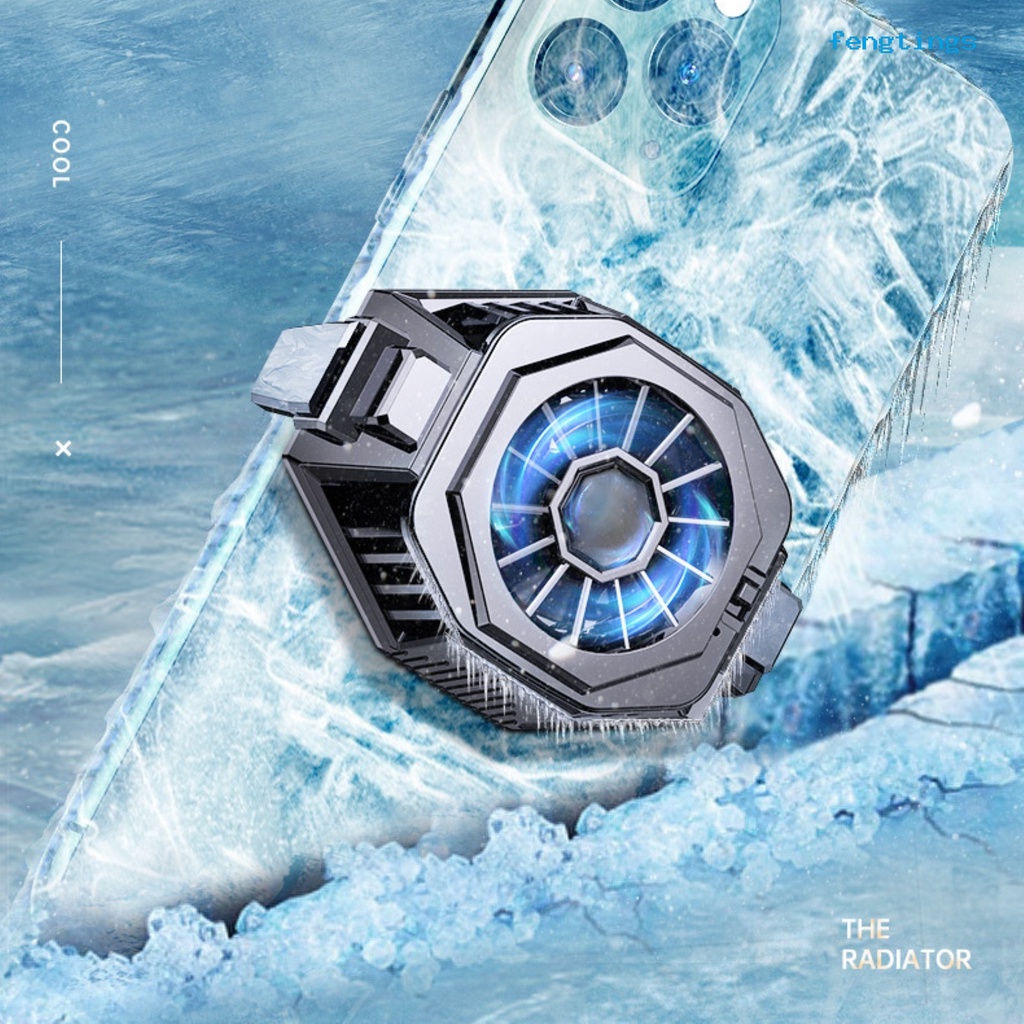 Giá Đỡ Tản Nhiệt Chơi Game Bán Dẫn Điện Thoại 5 Lưỡi Dạng Xoay Tiện Dụng