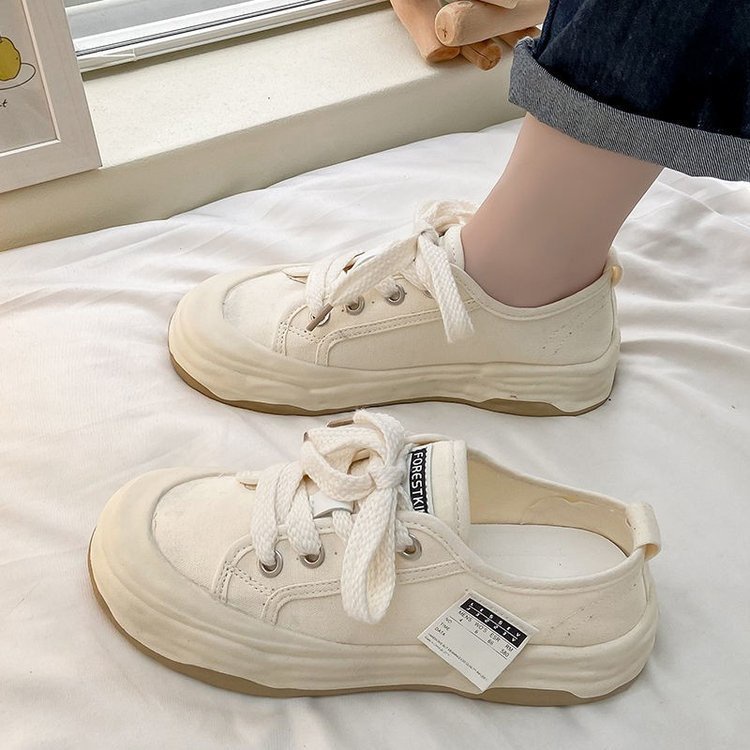 Mới Giày Thể Thao canvas Cổ Thấp Thời Trang Nữ Tính