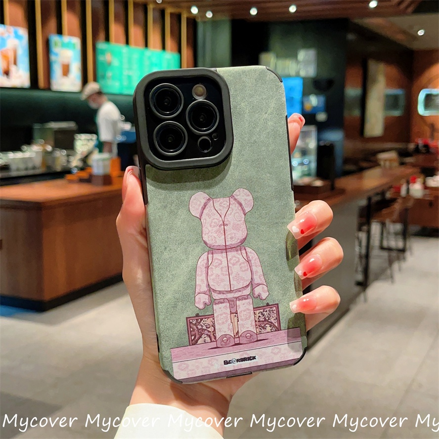 Ốp Điện Thoại Da Mềm Họa Tiết Gấu Hợp Thời Trang Cho iPhone 11 13 12 14 Pro Max X XR Xs Max 6 7 8 Plus